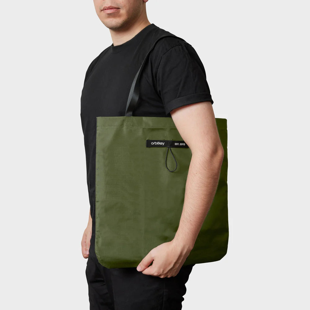 Orbitkey Foldable Tote Bag . Forest Green