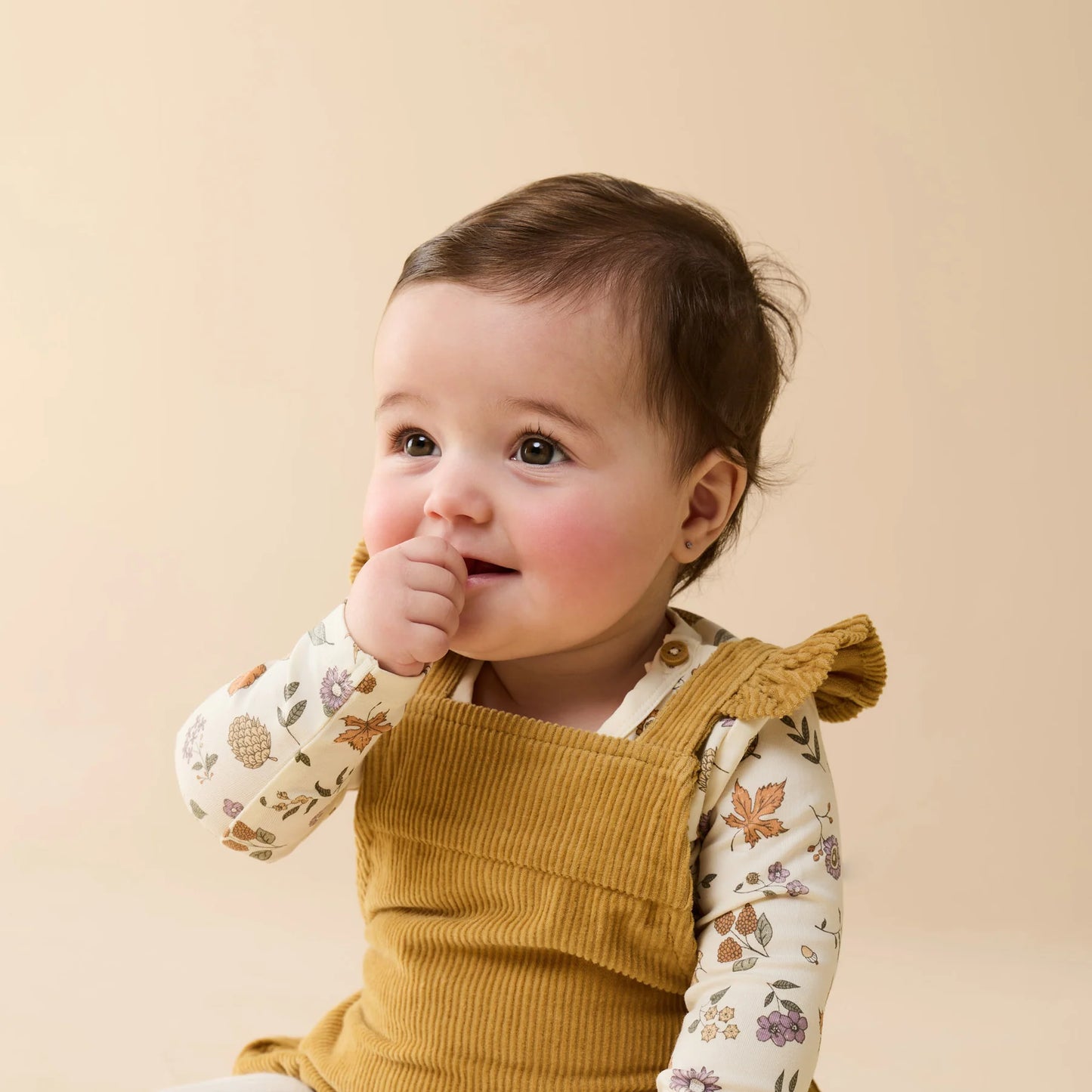 Amber Glow Organic Cotton Cord Bodysuit