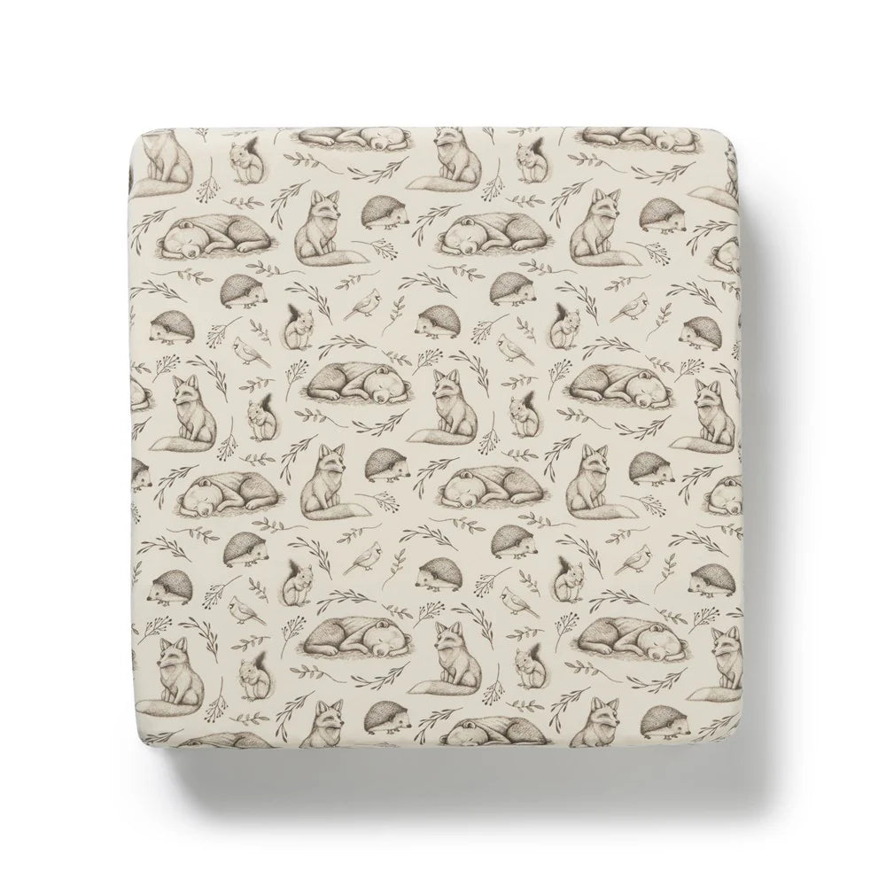 Organic Cotton Fitted Cot Sheet . Foxglove Forrest