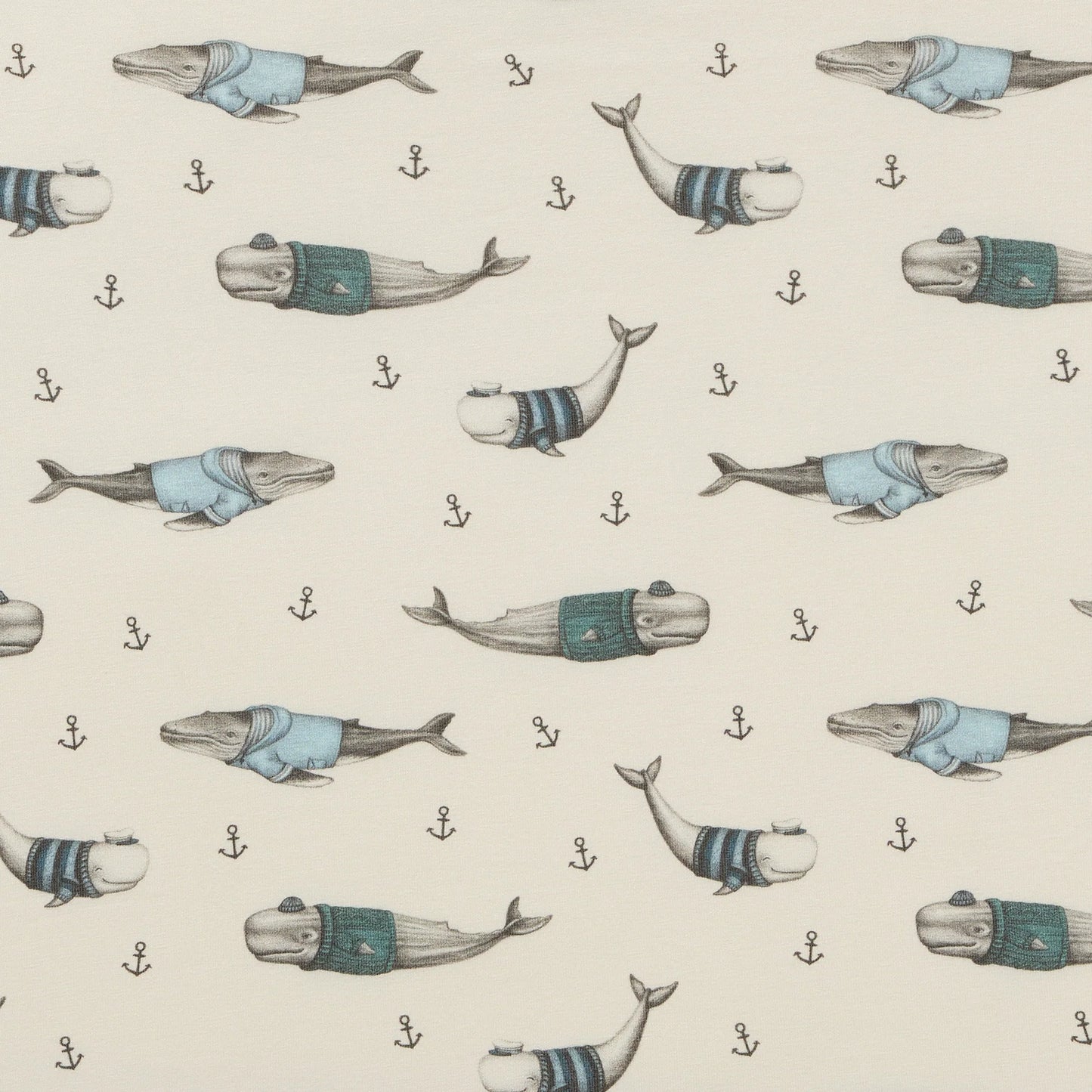 Organic Cotton Fitted Cot Sheet . Woolly Whales