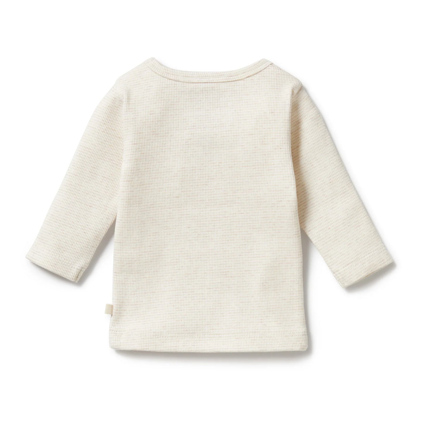 Organic Cotton Long Sleeve Tee . Oatmeal