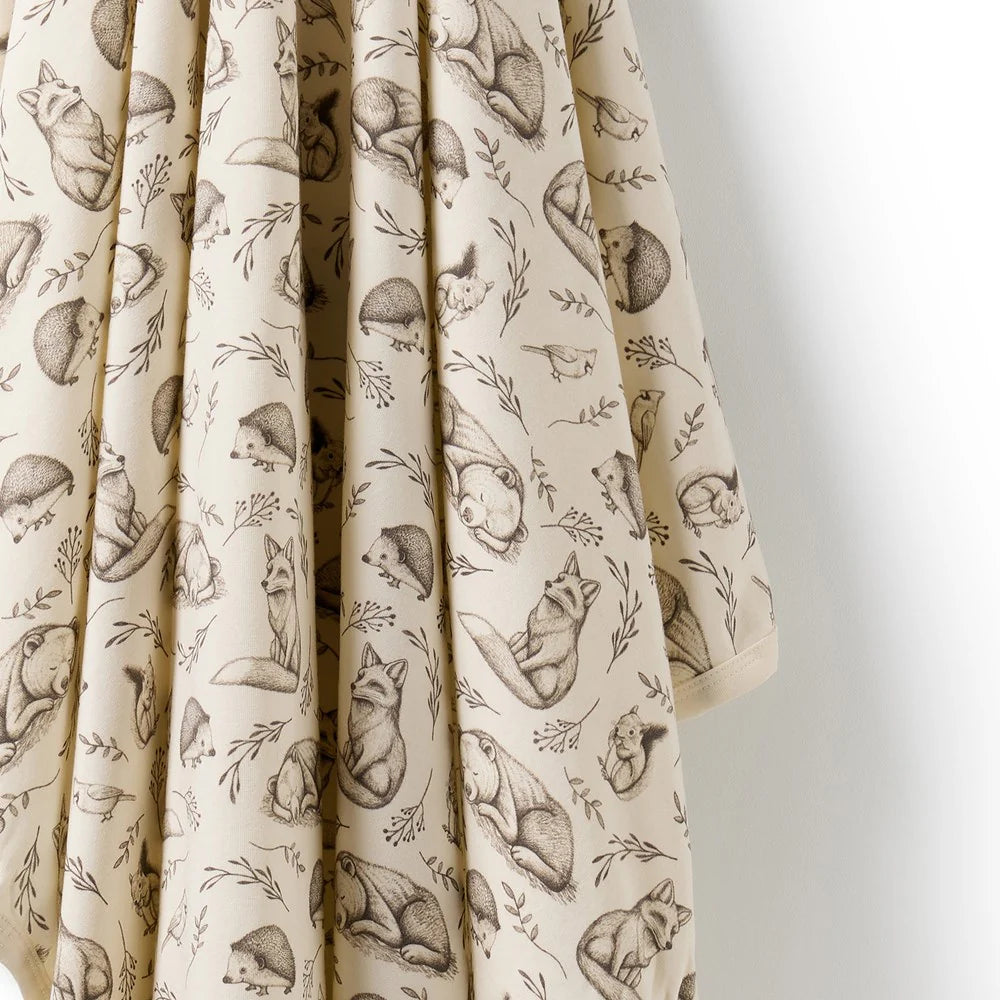 Organic Cotton Baby Swaddle . Foxglove Forrest