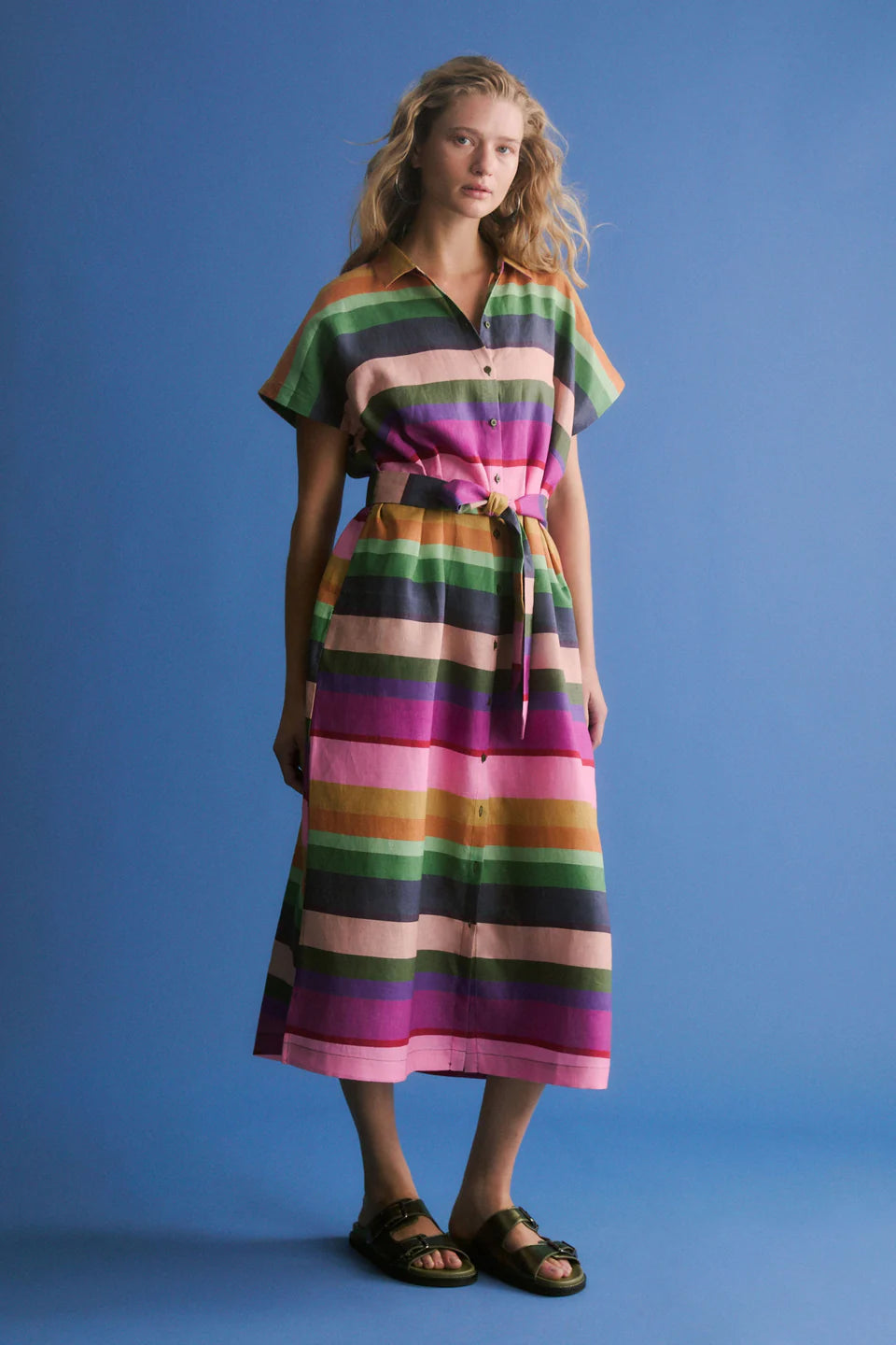 Tilko Linen Shirt Dress . Lysbro