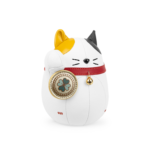 Paperweight . Lucky Cat, yellow ear