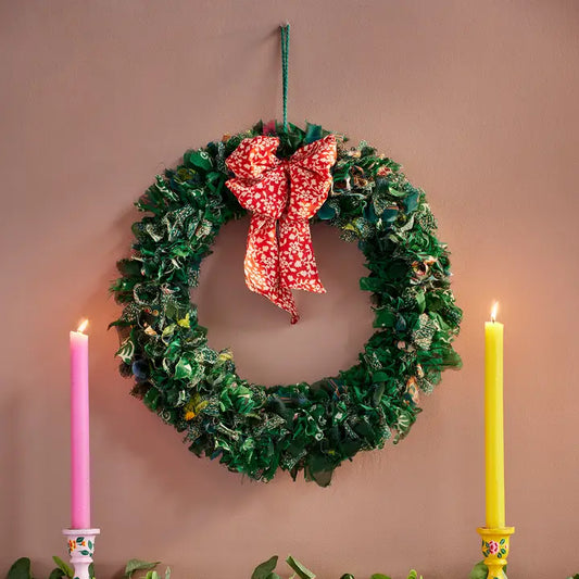 Recycled Sari Wreath . Large . ARRIVING SOON