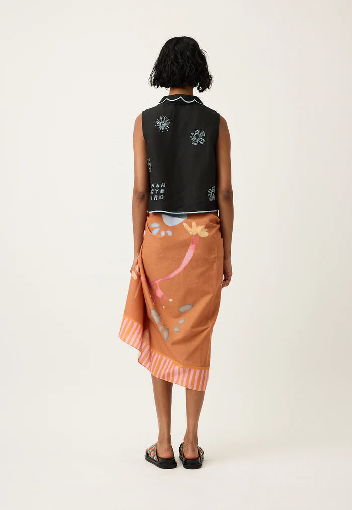 Sarong . Watercolour Ochre