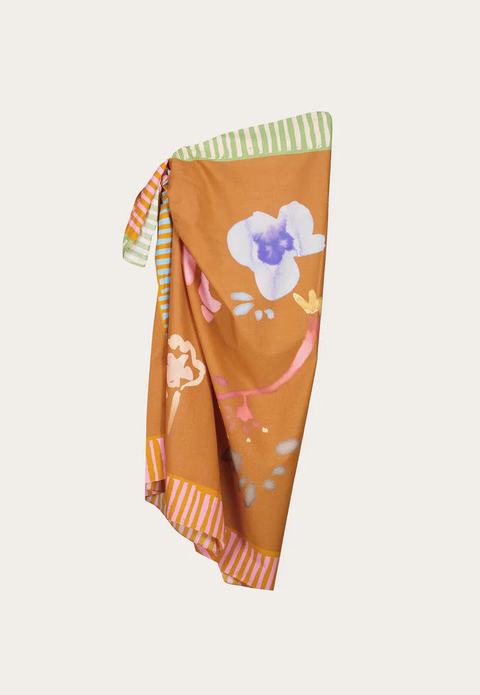Sarong . Watercolour Ochre