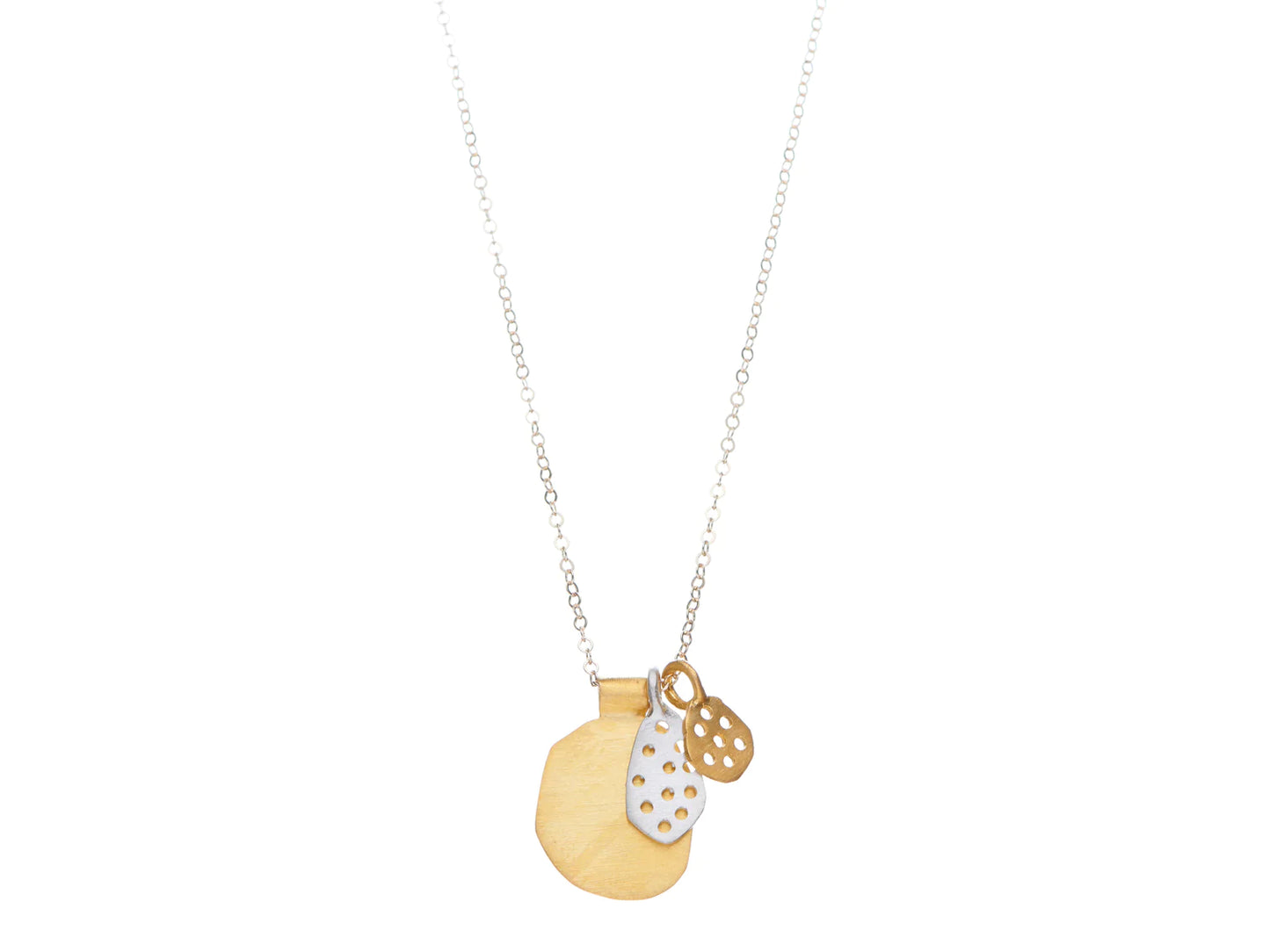 Necklace . Honeycomb Drop Gold