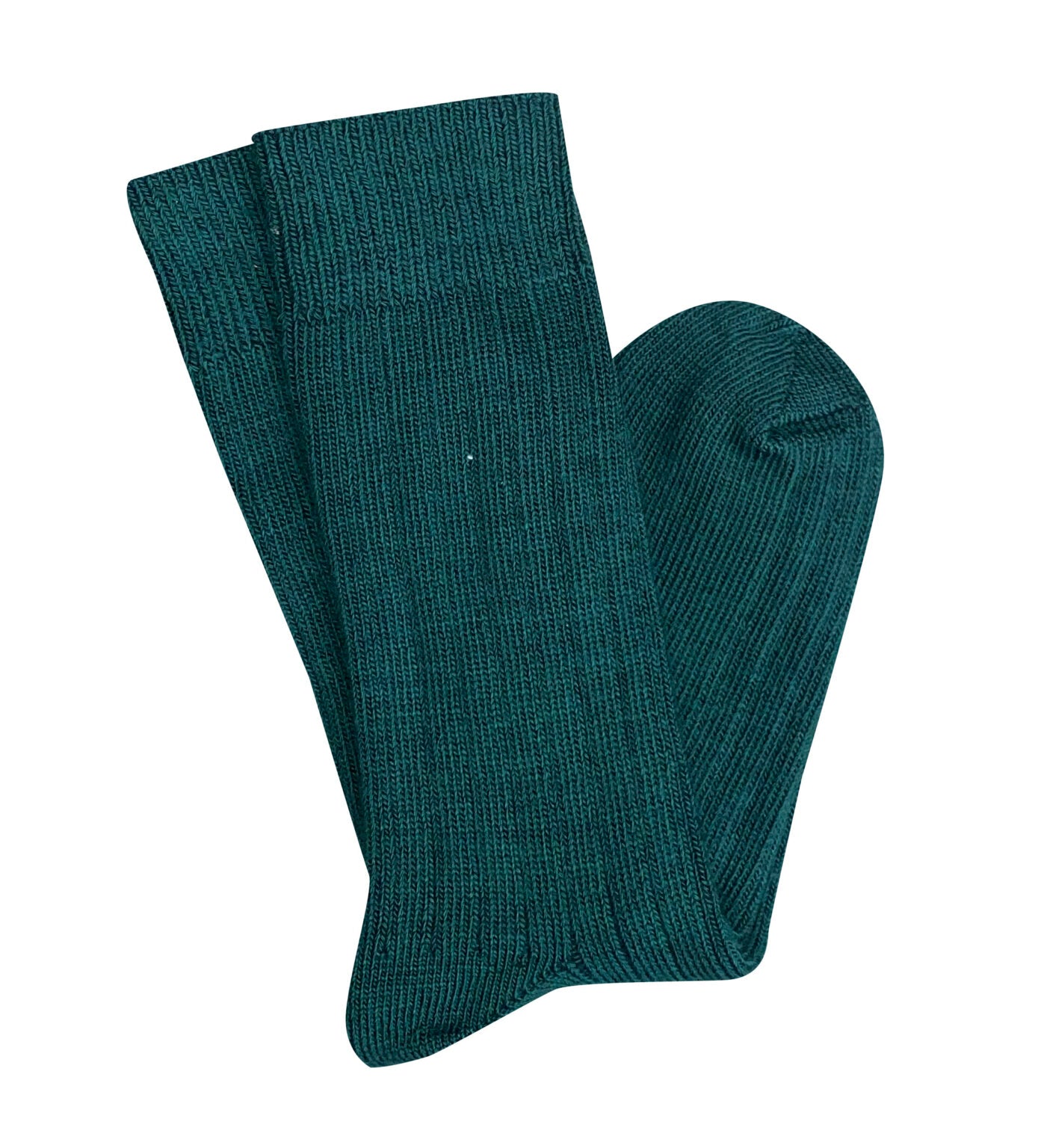 Merino Wool Socks . Short Rib Green