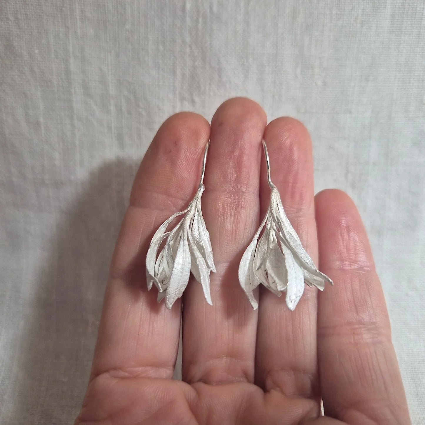 Silver Bush earrings . Silver