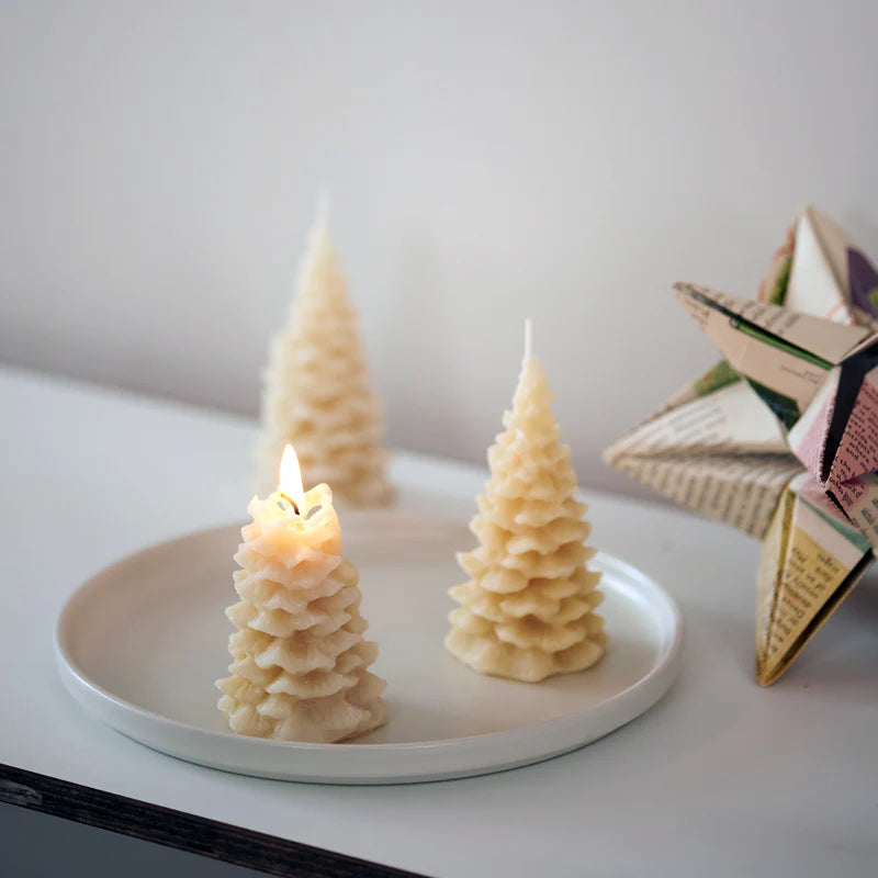Australian Beeswax candles . Christmas Trees