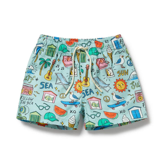 Sun, Surf & Sea Baby Board Shorts