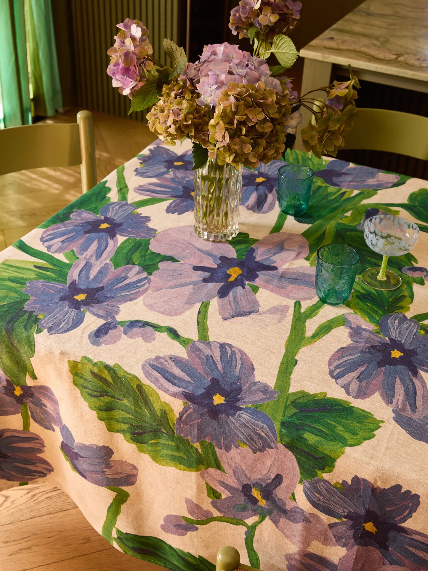 Lilas Blue Tablecloth. ARRIVING SOON