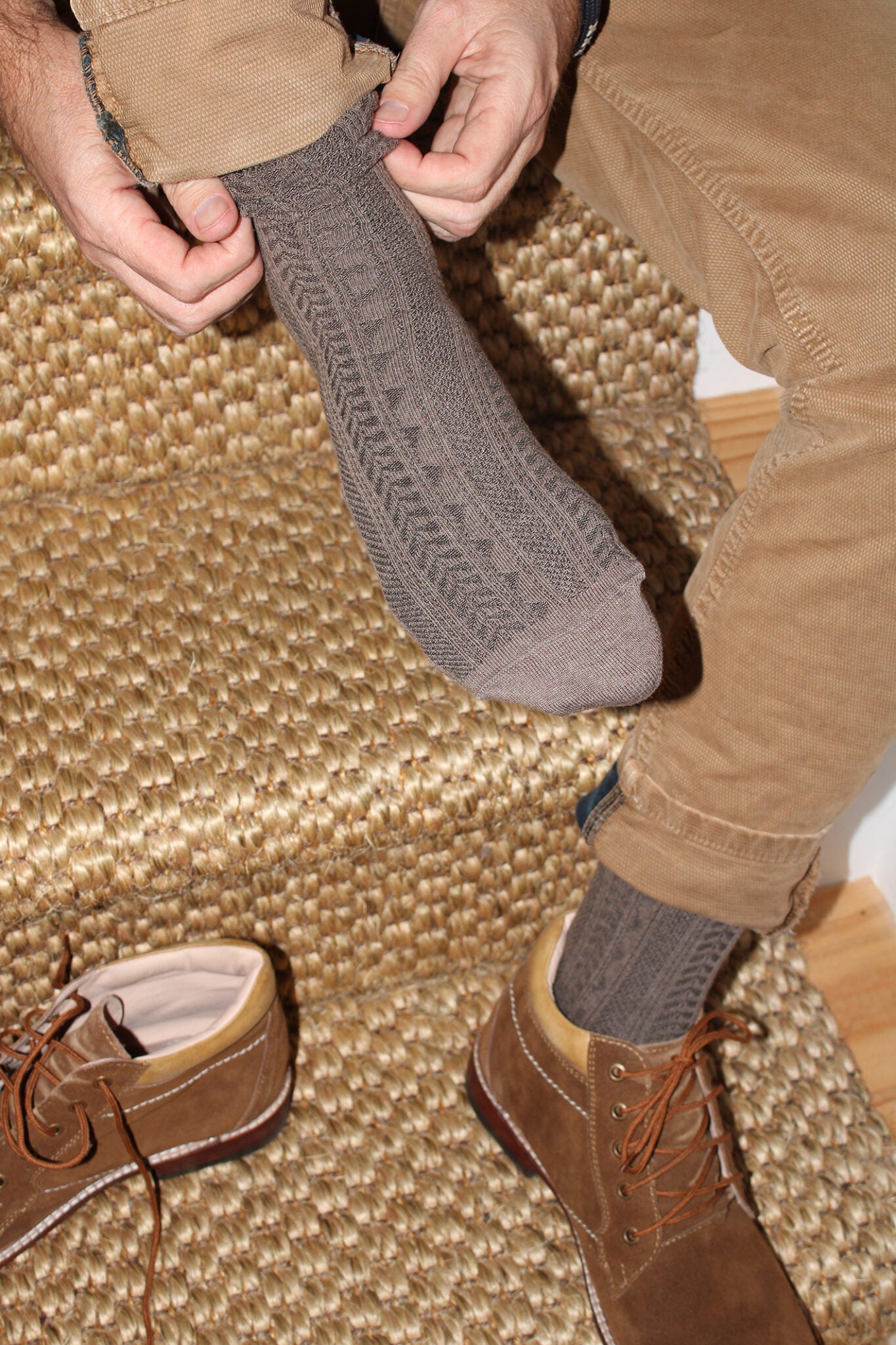 Cotton Socks . Trastevere . Brown .