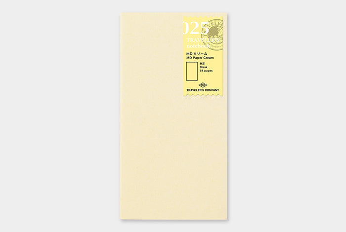 025 Traveler's Notebook MD Cream Paper Notebook . Regular size