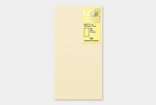 025 Traveler's Notebook MD Cream Paper Notebook . Regular size
