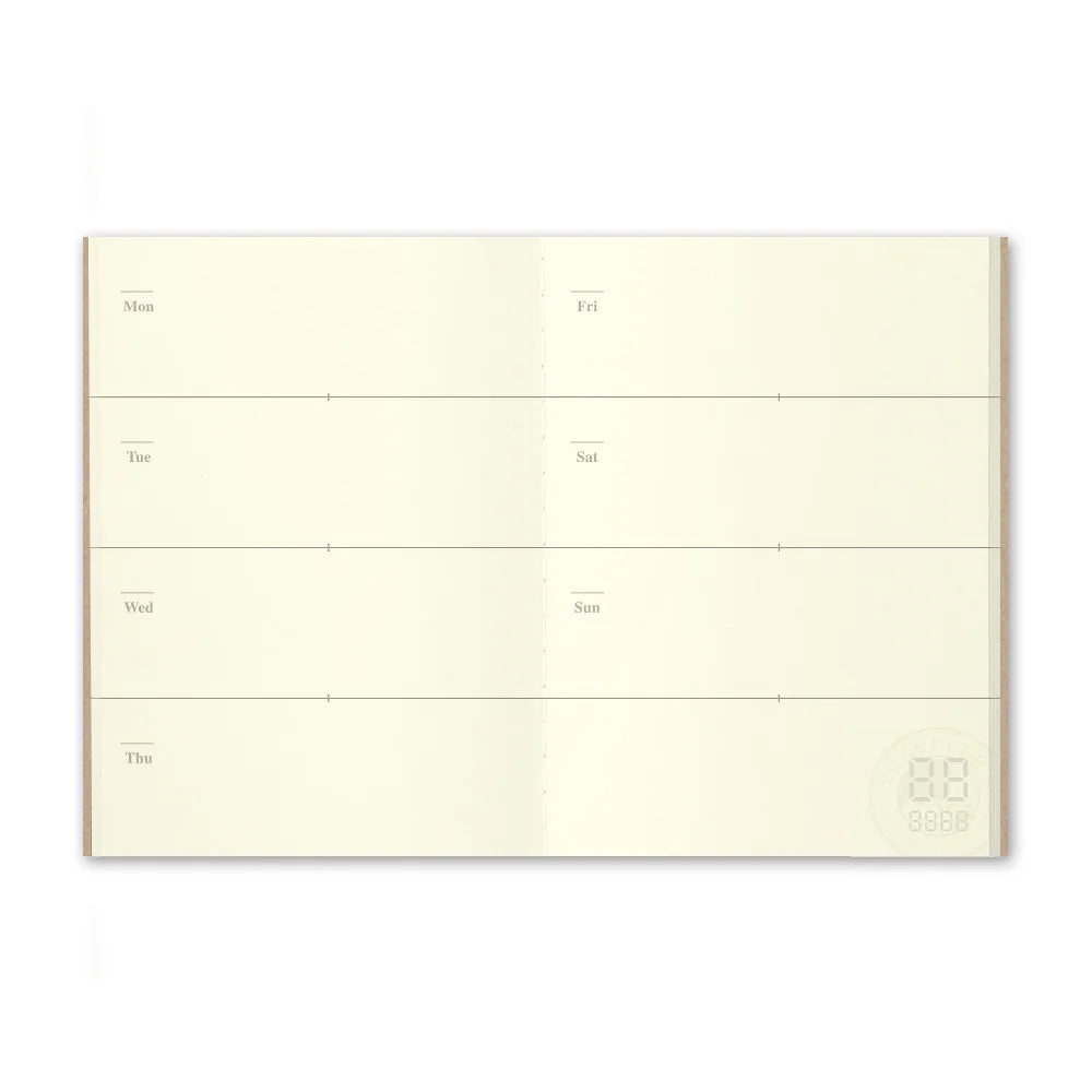 007 Traveler's Notebook Weekly Diary Free/Blank Refill . Passport size
