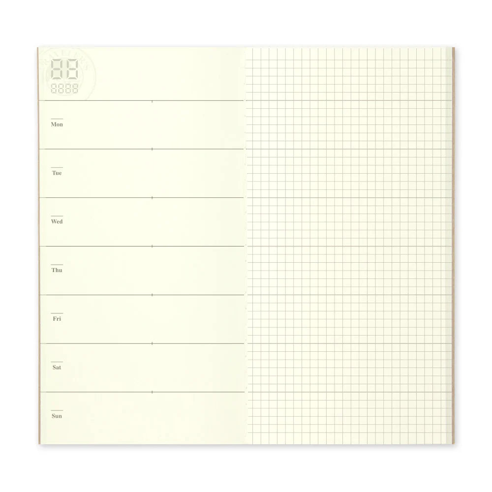 019 Traveler's Notebook Weekly Diary Free + Memo, 6 Months . Regular size