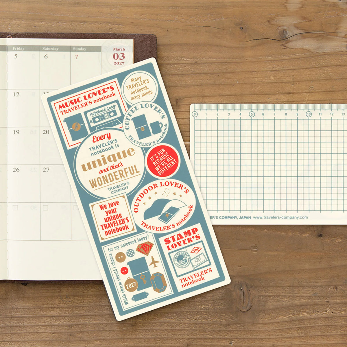 Traveler's Notebook 2027 Backing Sheet