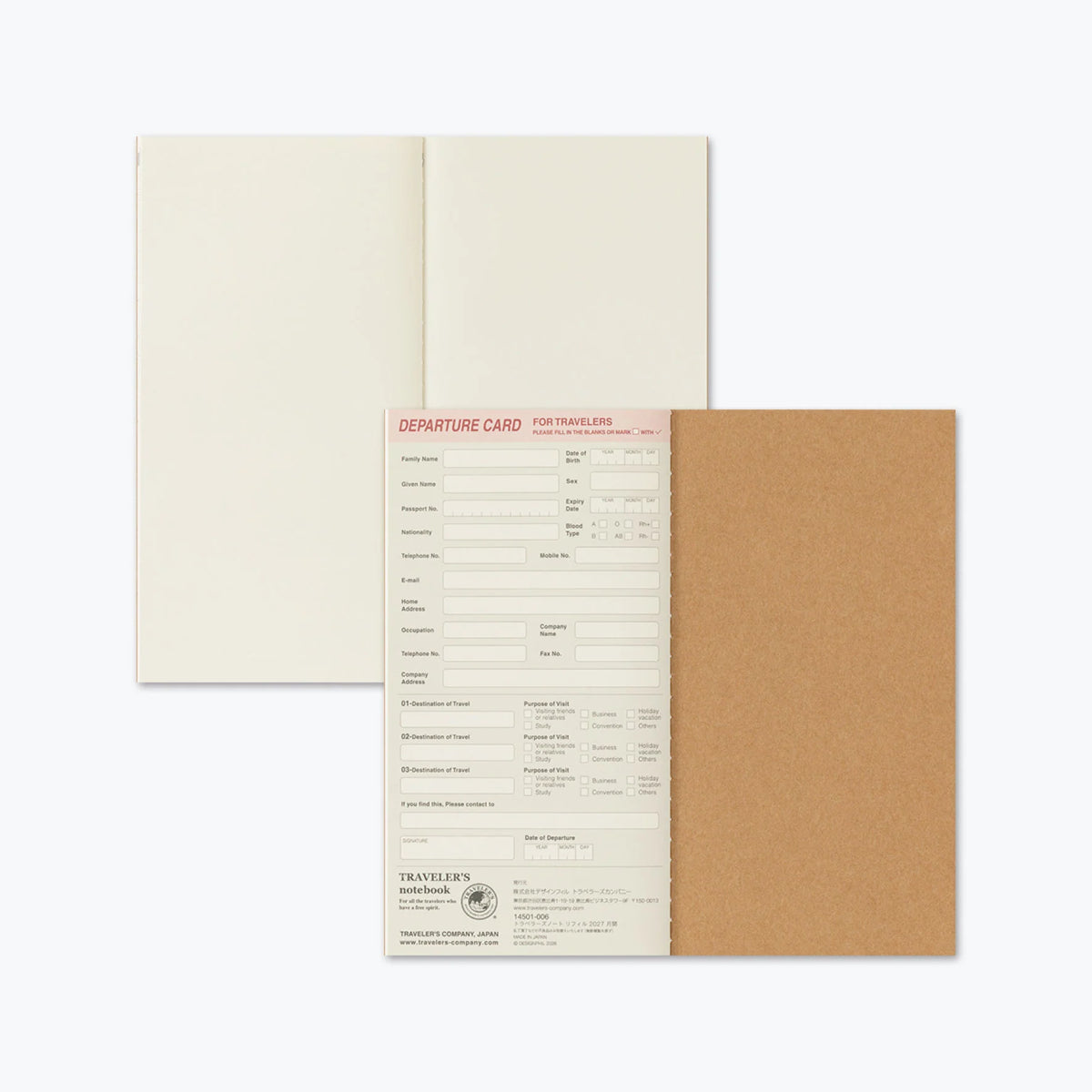 Traveler's Notebook Refill . 2027 Monthly Diary