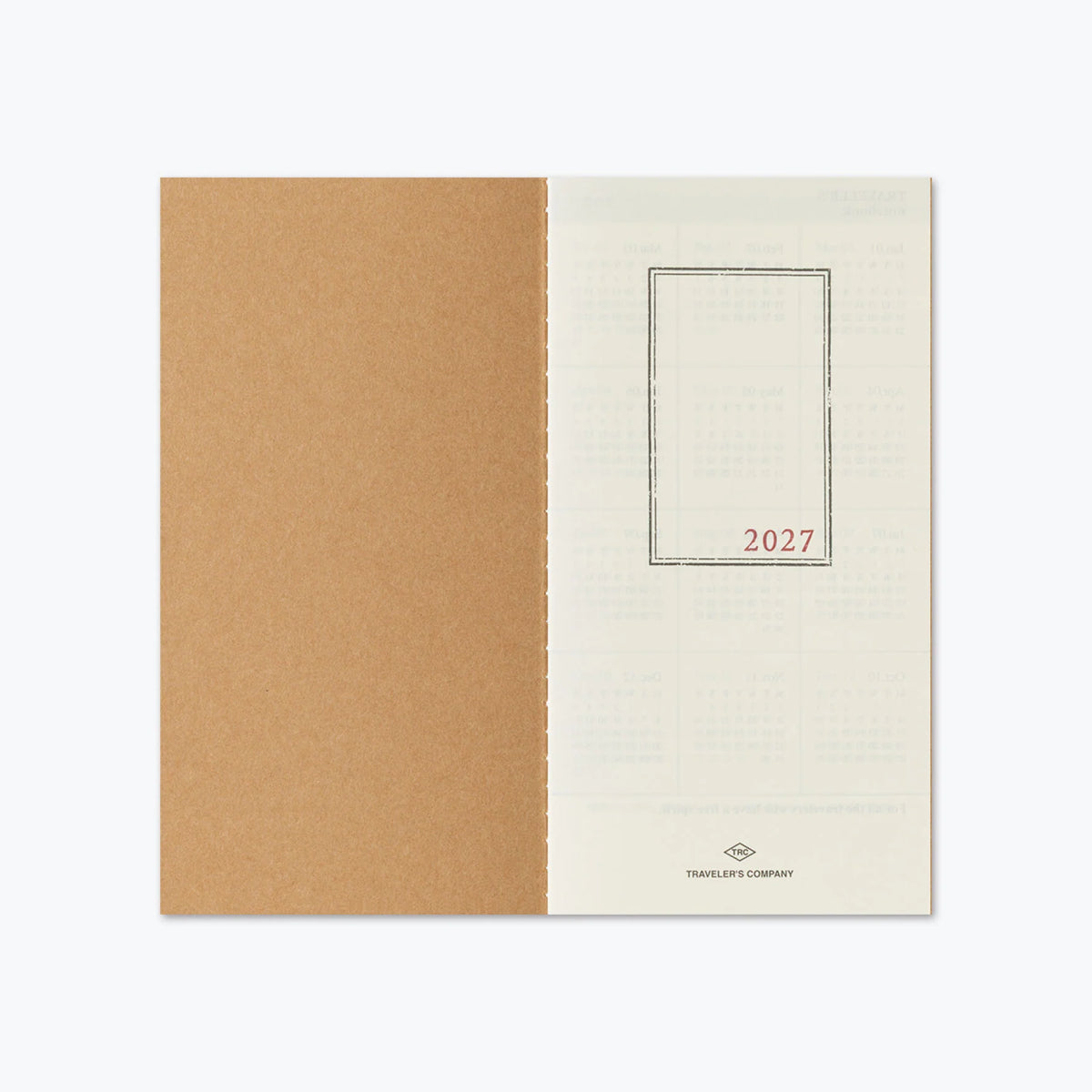 Traveler's Notebook Refill . 2027 Monthly Diary