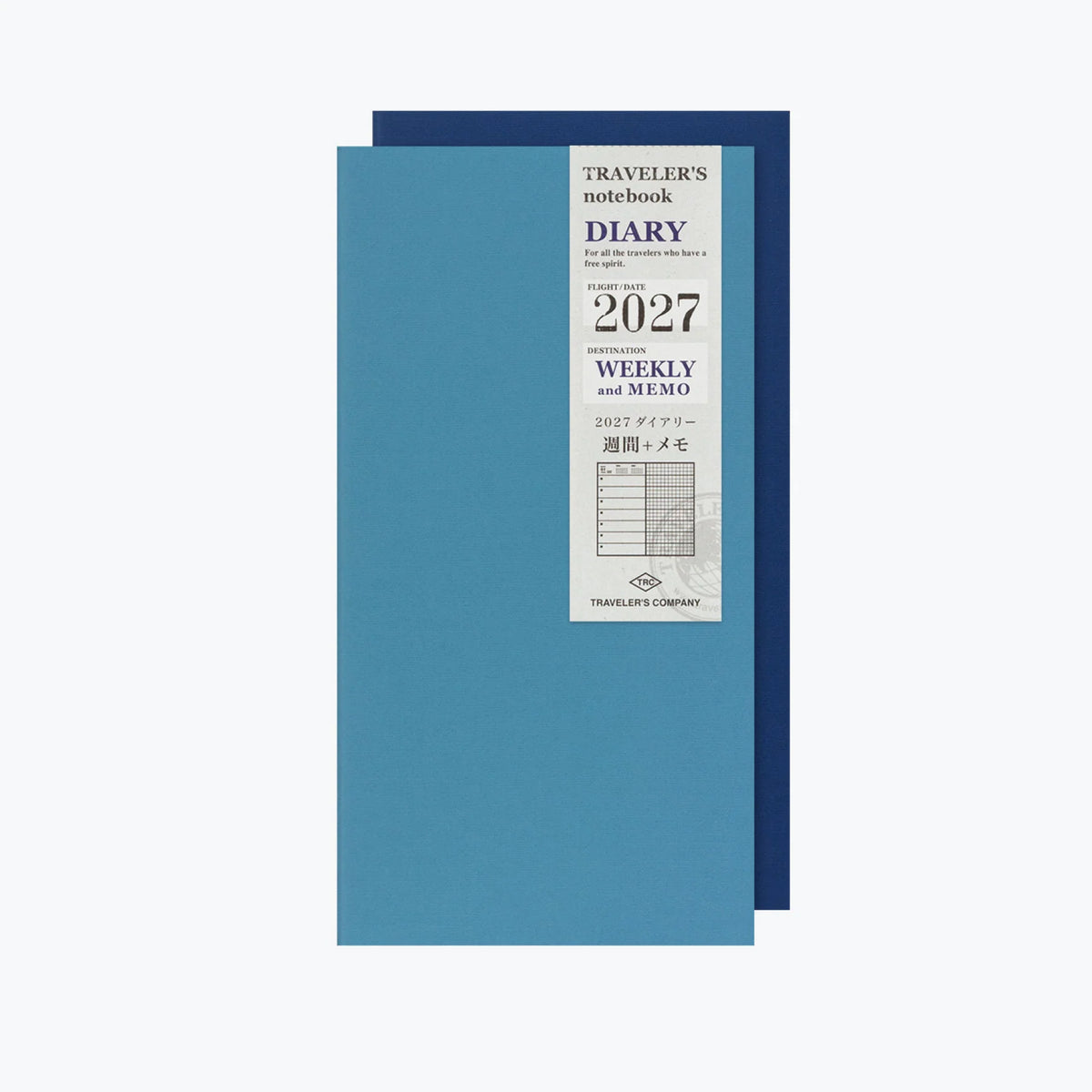 Traveler's Notebook Refill . 2027 Diary Weekly + Memo