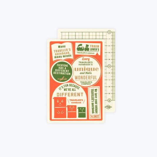 Traveler's Notebook 2027 Backing Sheet, Passport size