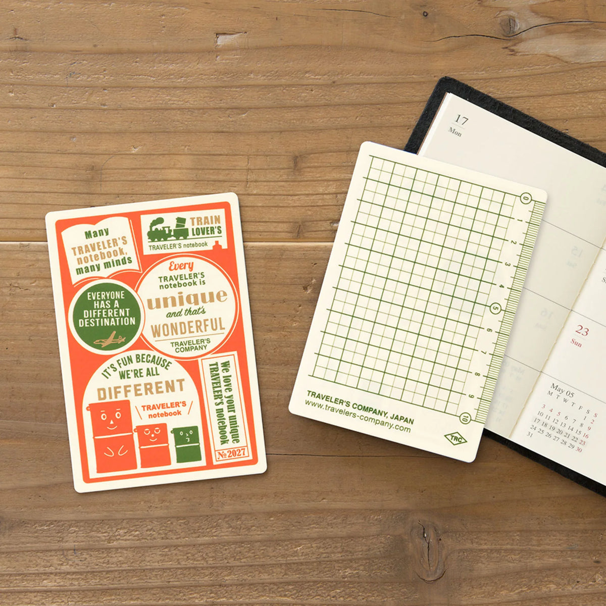 Traveler's Notebook 2027 Backing Sheet, Passport size