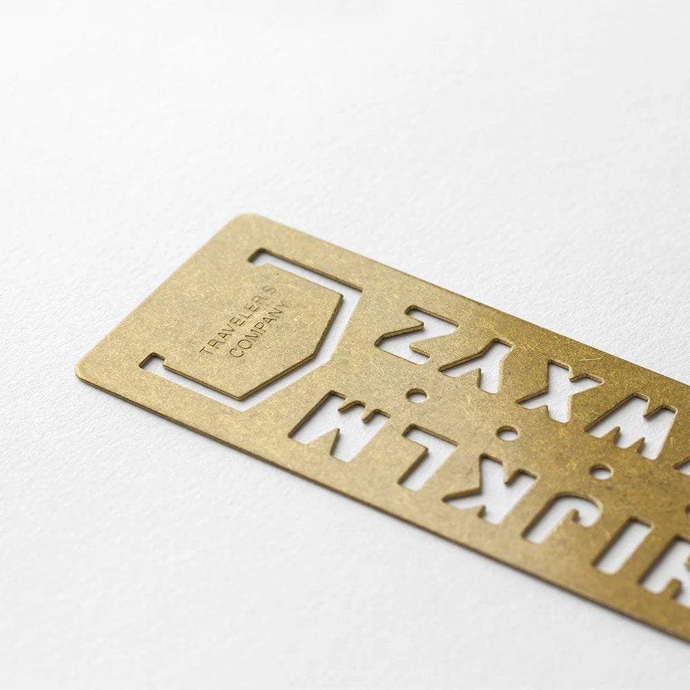 Traveler's Notebook Brass Alphabet Bookmark
