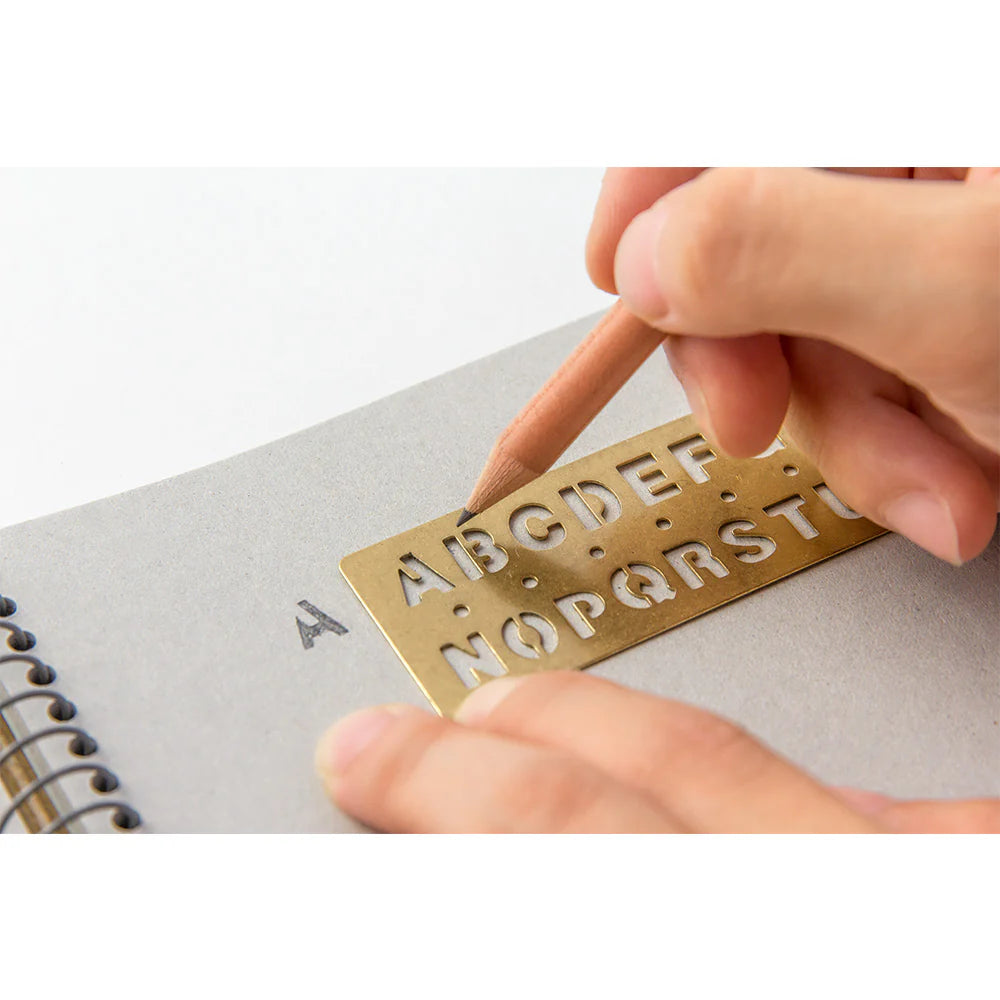 Traveler's Notebook Brass Alphabet Bookmark