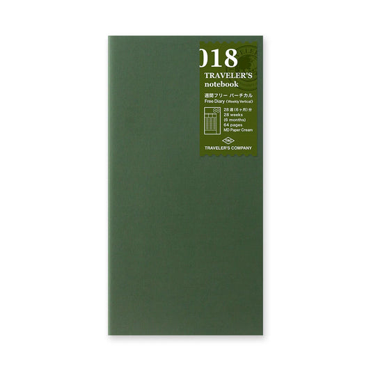 018 Traveler's Notebook Weekly Diary Free, 6 Months . Regular size