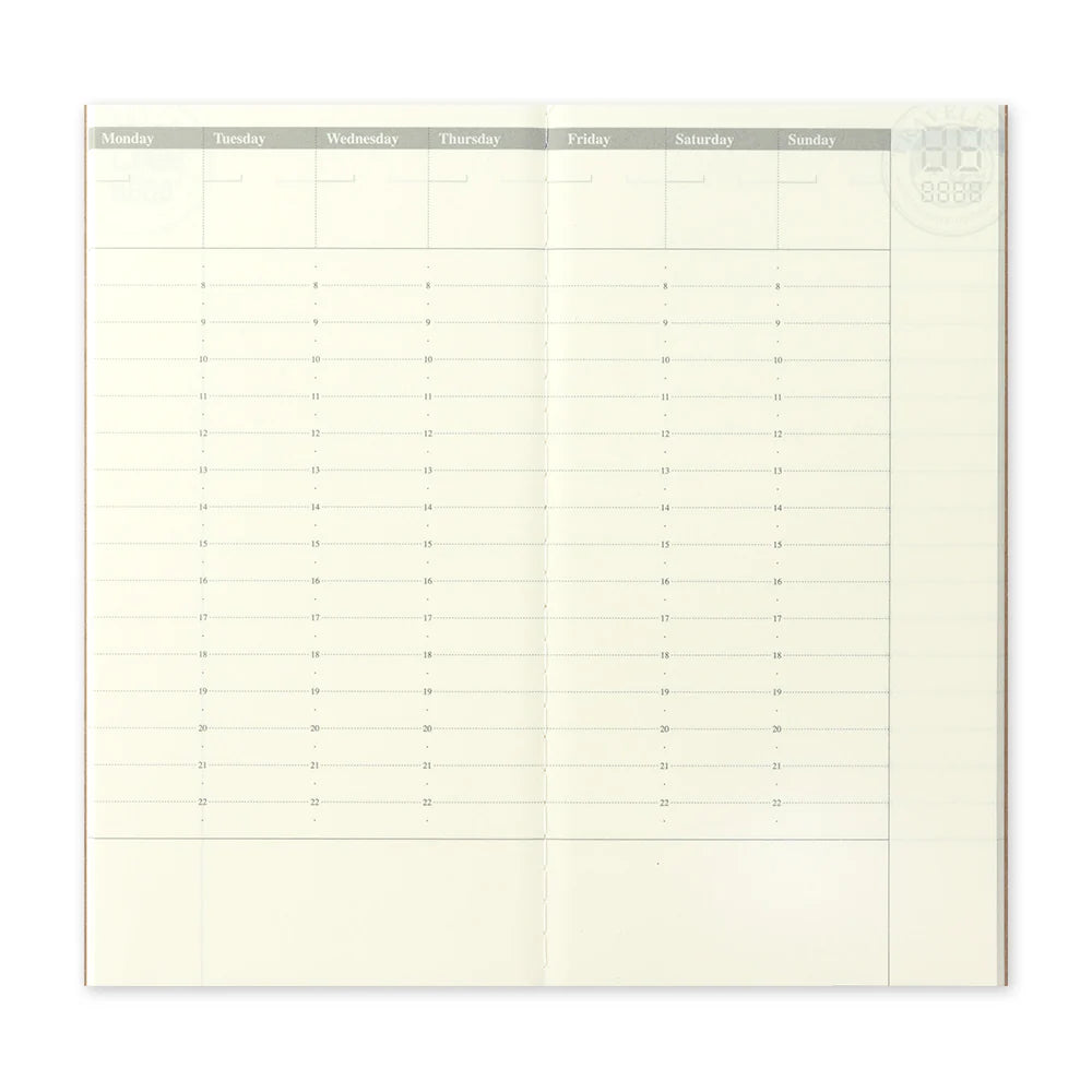 018 Traveler's Notebook Weekly Diary Free, 6 Months . Regular size