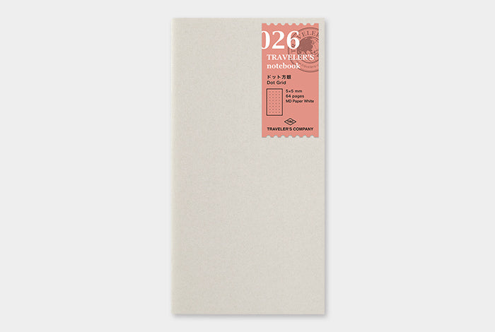 026 Traveler's Notebook Dot Grid Notebook . Regular size
