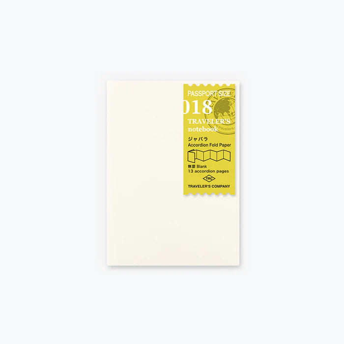 Traveler's Notebook Accordian Fold Paper .  Passport size