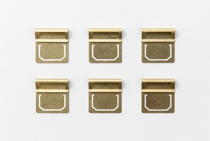 Traveler's Notebook Brass Index Clips