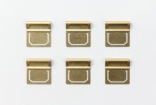 Traveler's Notebook Brass Index Clips
