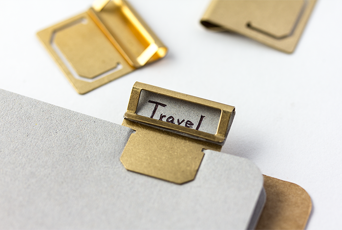 Traveler's Notebook Brass Index Clips