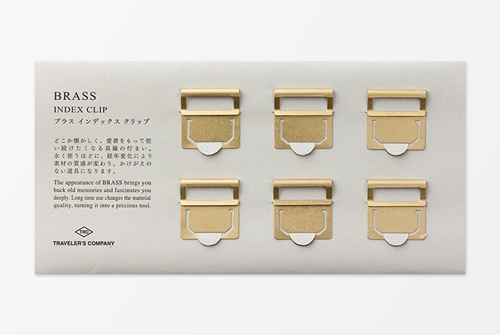 Traveler's Notebook Brass Index Clips
