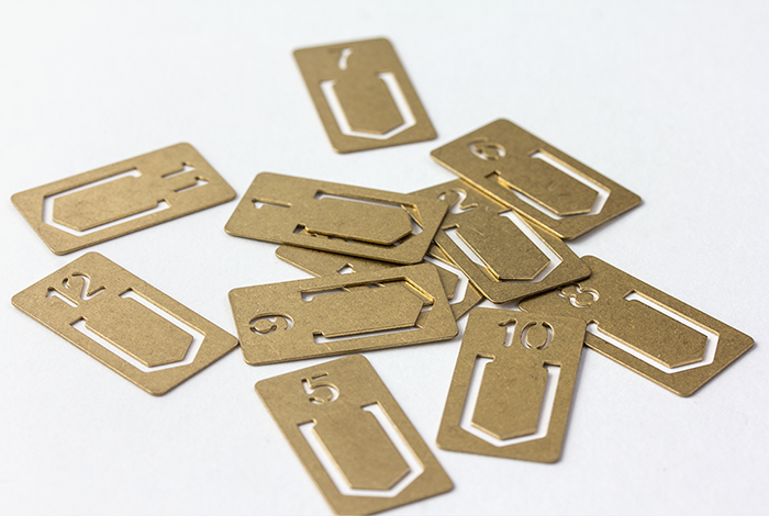 Traveler's Notebook Brass Number Clips