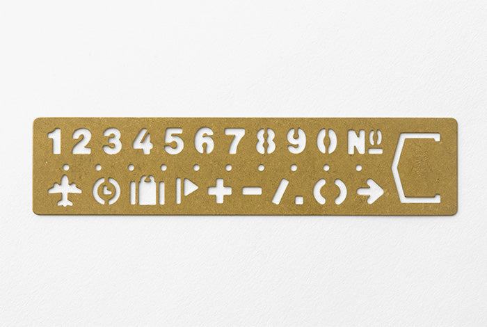 Traveler's Notebook Brass Numbers Bookmark