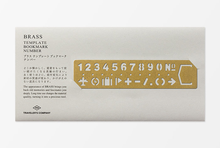 Traveler's Notebook Brass Numbers Bookmark