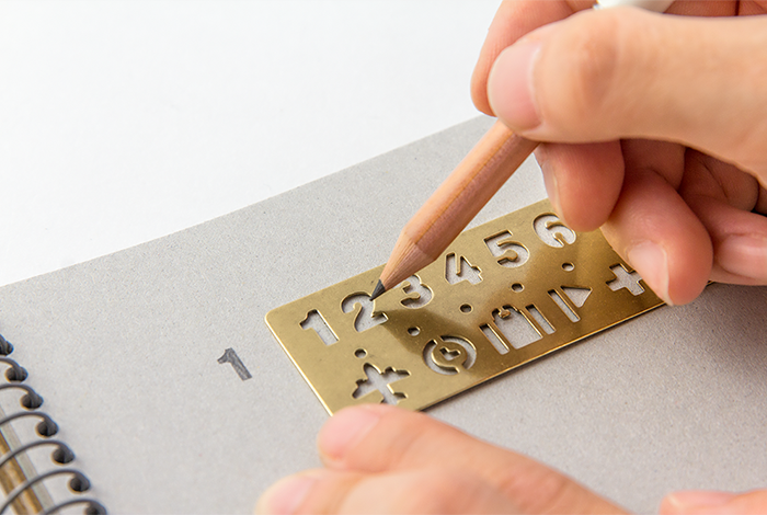 Traveler's Notebook Brass Numbers Bookmark