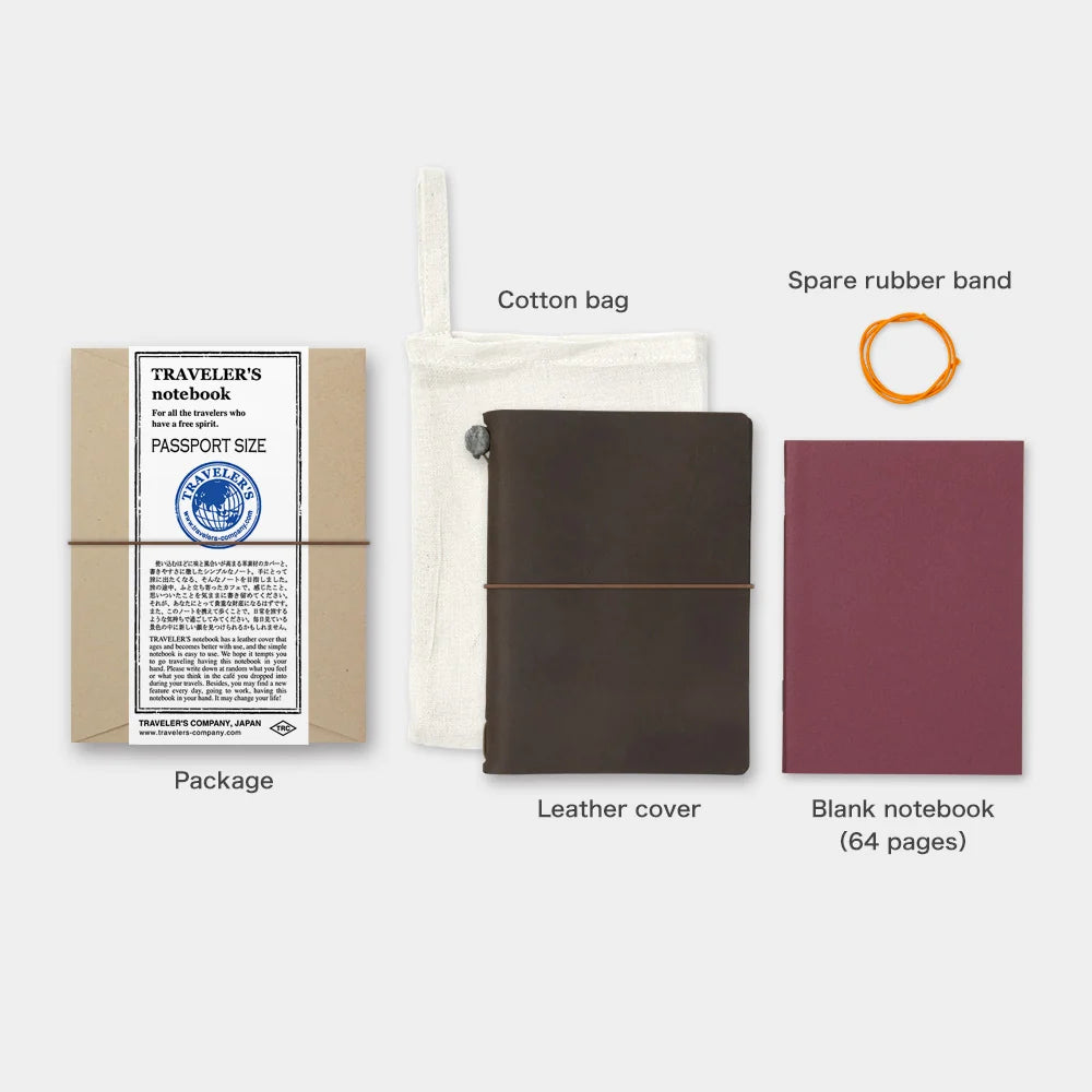 Traveler's Notebook . Passport size . Brown