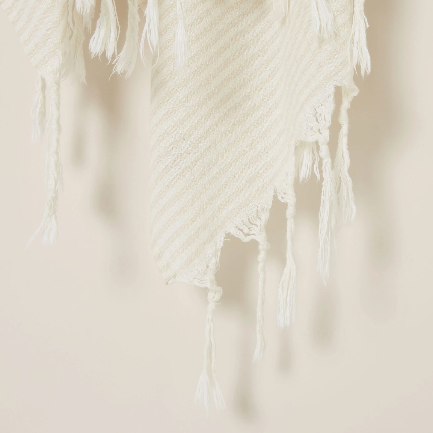 Turkish Cotton Towel . Classic Stripe Beige