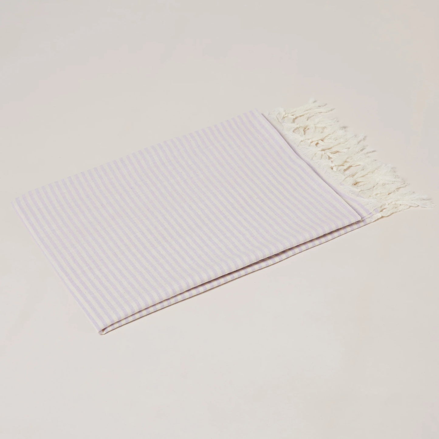 Turkish Cotton Towel . Classic Stripe Lilac