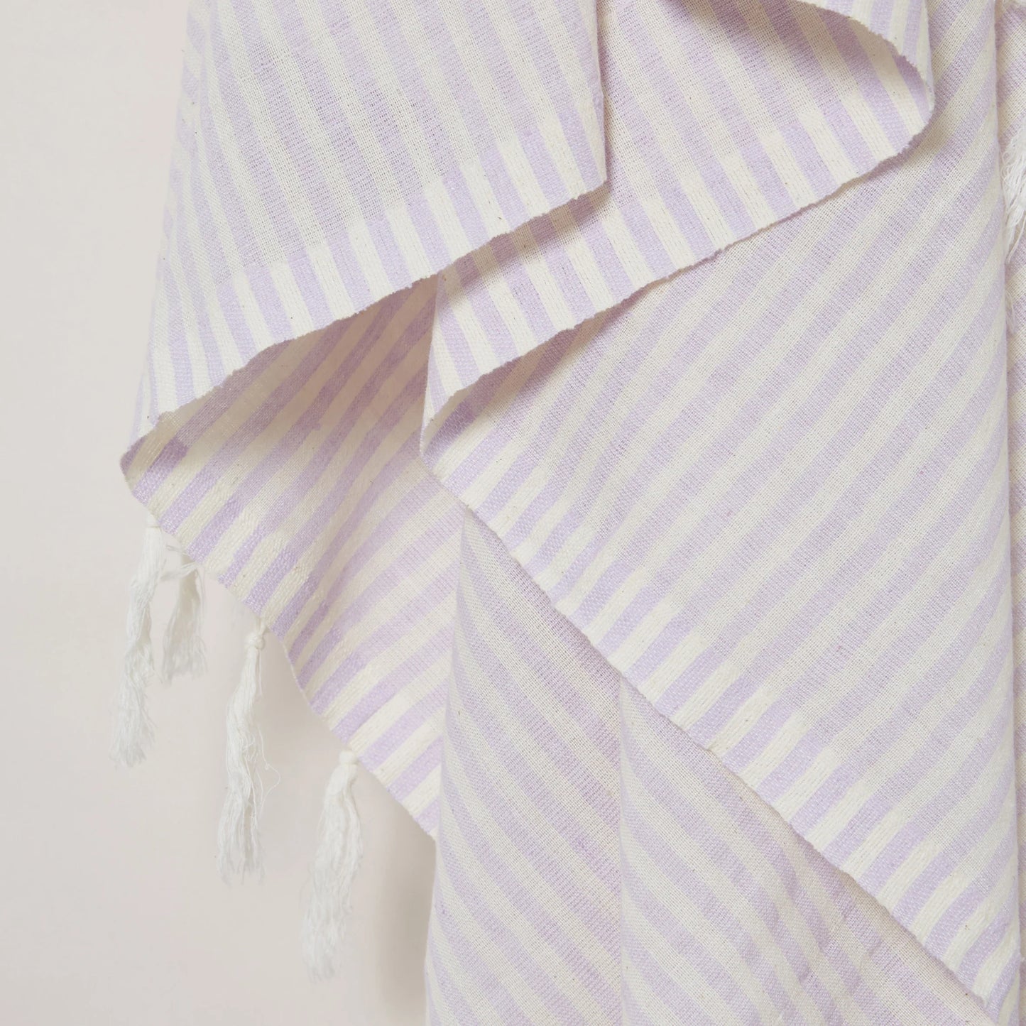 Turkish Cotton Towel . Classic Stripe Lilac