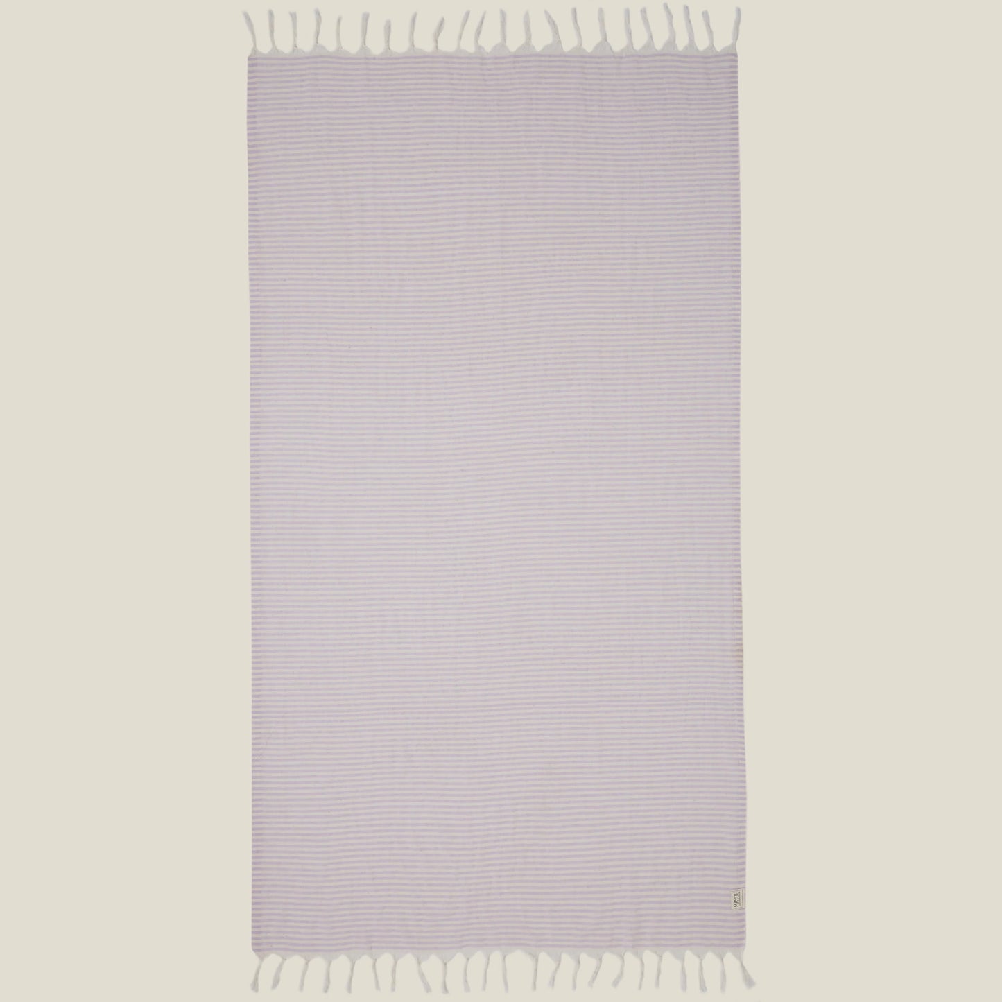 Turkish Cotton Towel . Classic Stripe Lilac