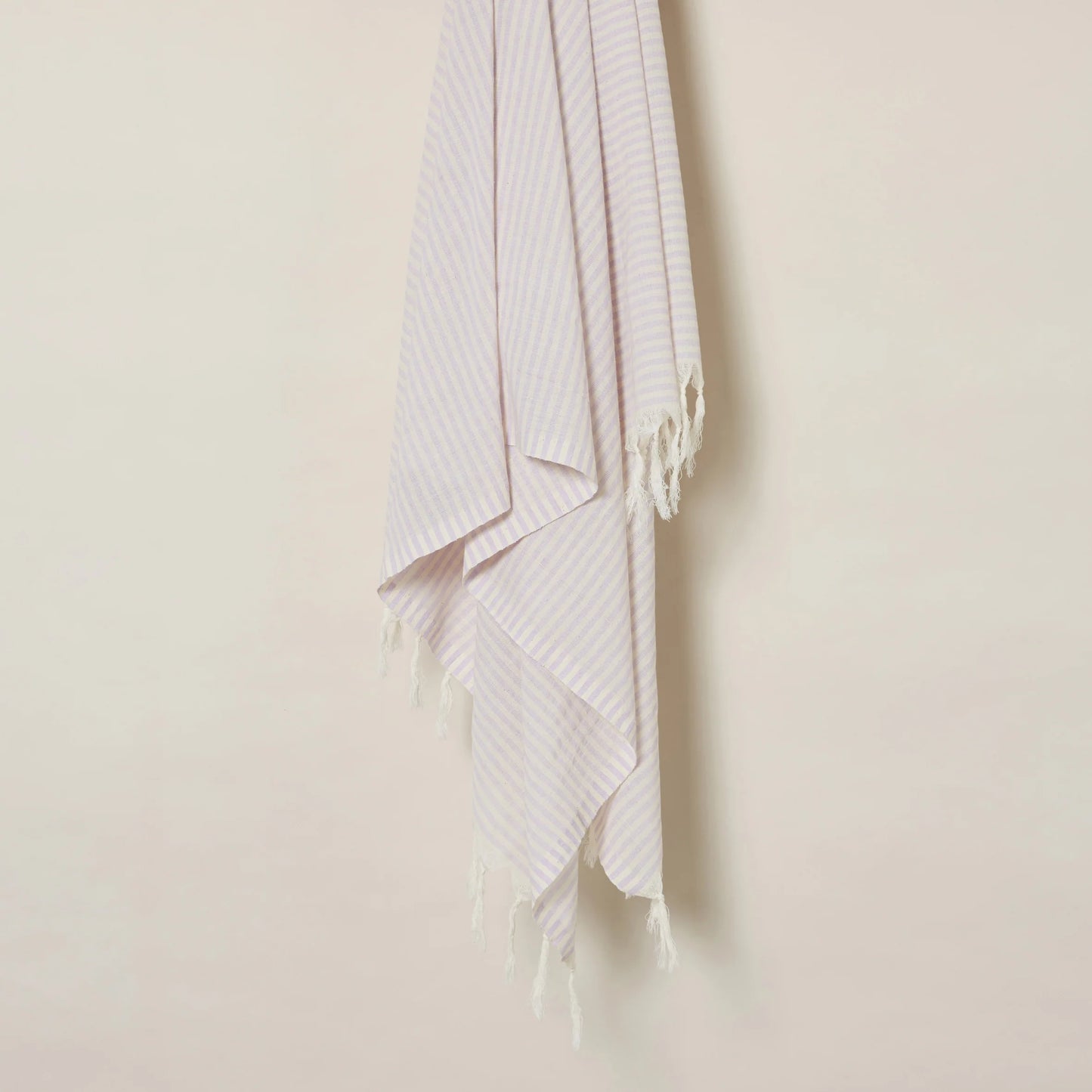 Turkish Cotton Towel . Classic Stripe Lilac