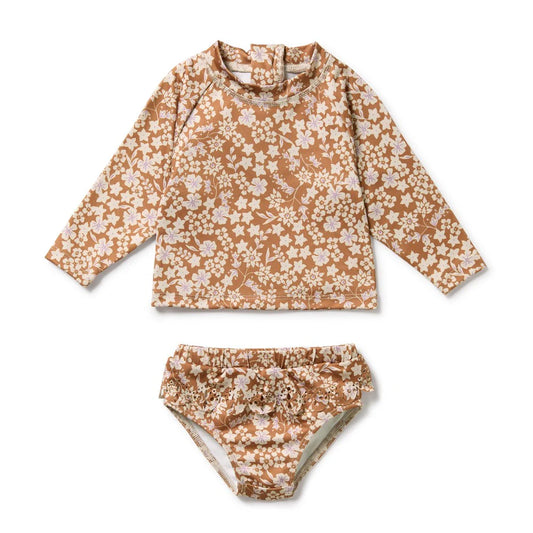 Baby Rashie Swimsuit Set . Hazel Floral