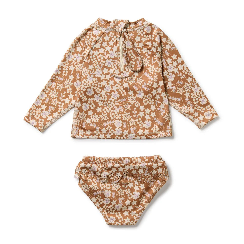 Baby Rashie Swimsuit Set . Hazel Floral